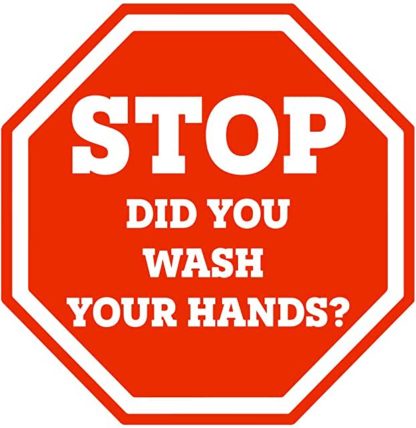 hand washing sign on plastic, aluminum or adhesive vinyl