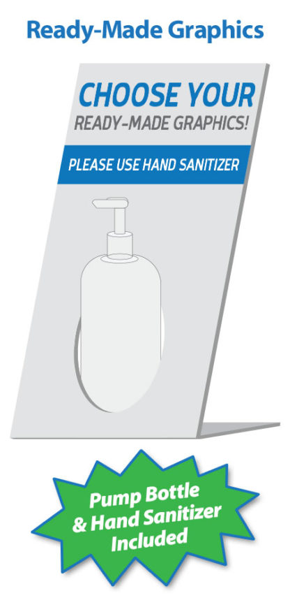 countertop hand sanitizer countertop display with generic graphics